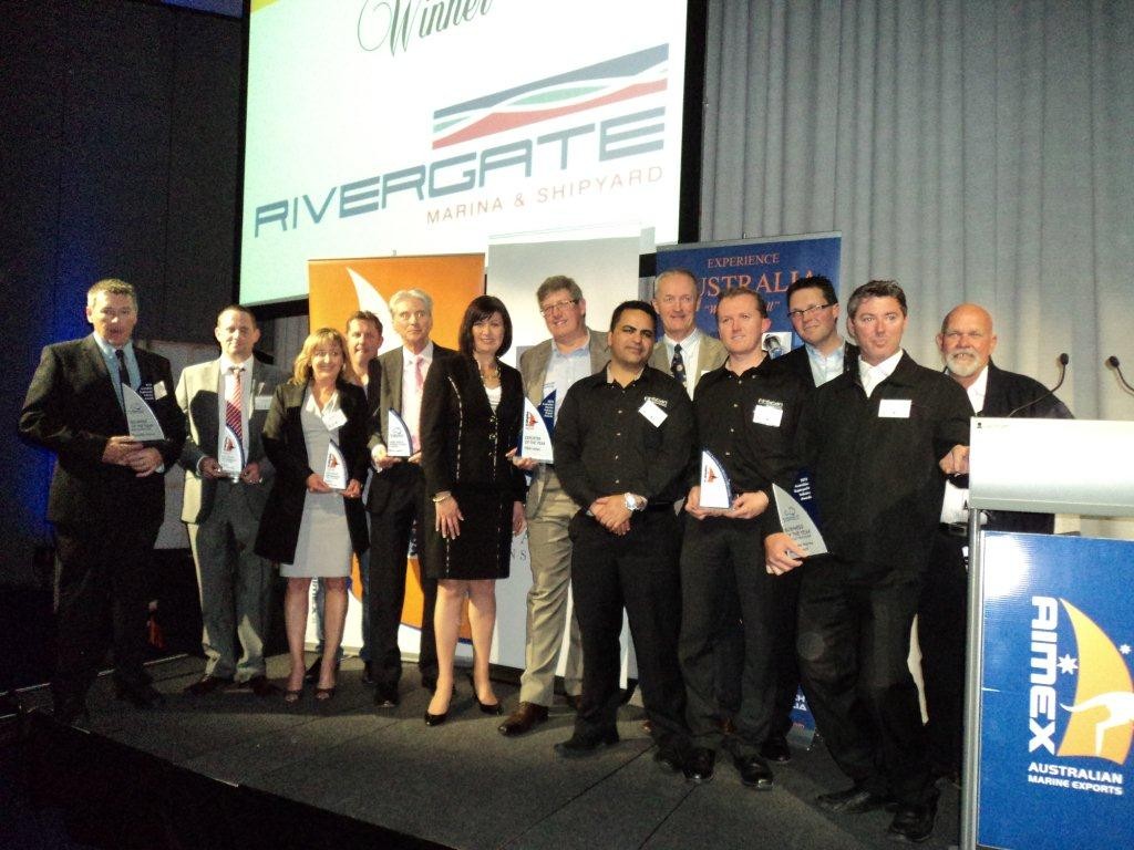 2012 Club Marine Australian Marine Export & Superyacht Awards Winners with the Hon Minister Elliot Parliamentary Secretary for Trade © AIMEX 